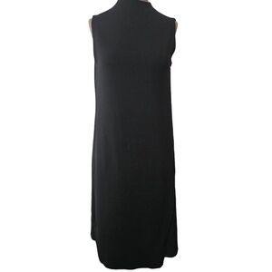 Eileen Fisher Mock-Neck K/L Knit  Dress F8TLU-D4309M Black NWT Black XS